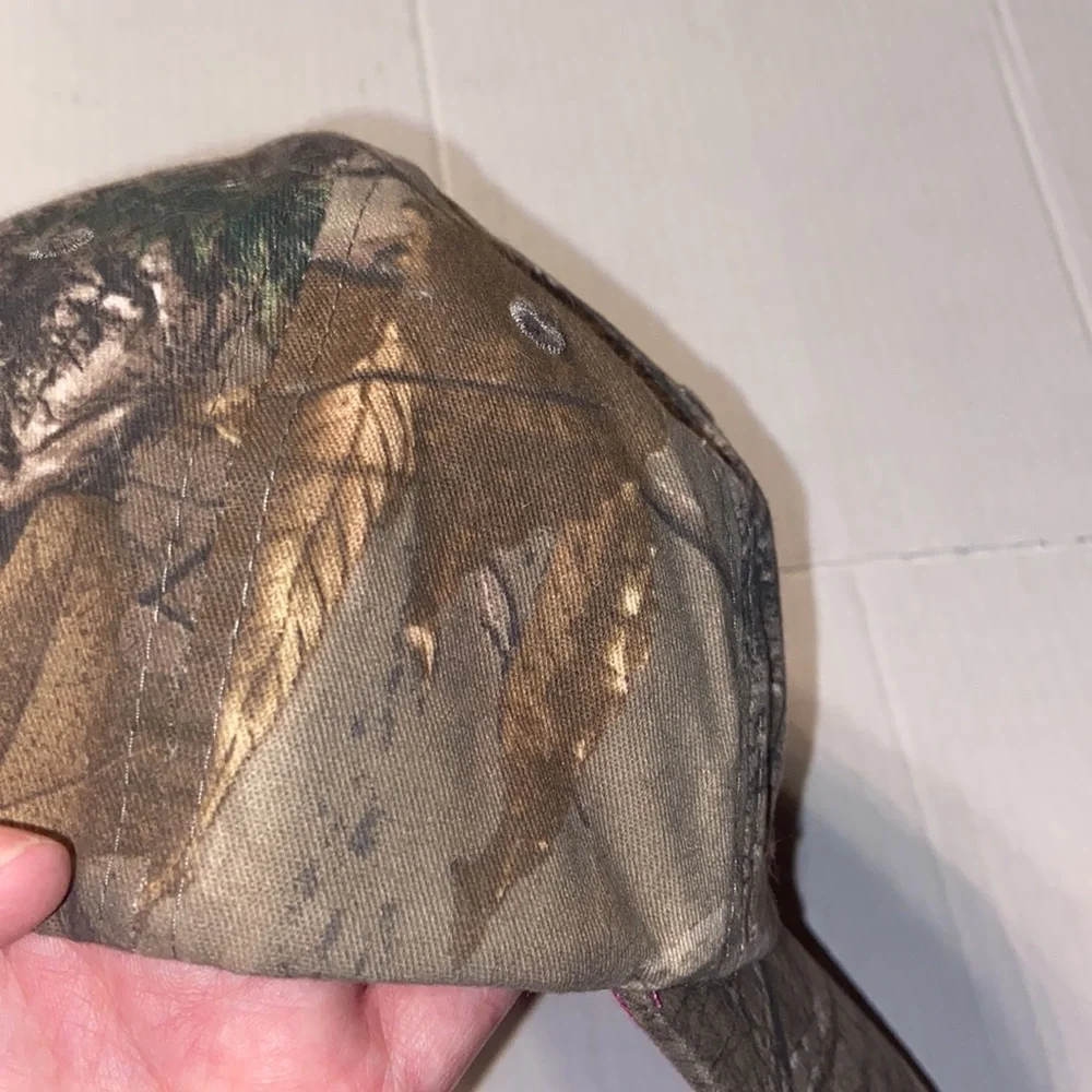 Browning for Her camo adjustable baseball hat with hot pink embroidery